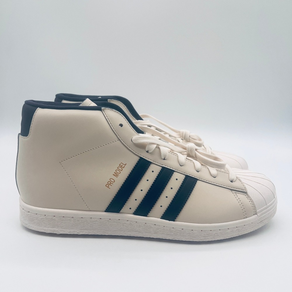 Adidas Pro Model Golf Shoes Cream Black Gold Spikeless Mens 11.5 GV9530
